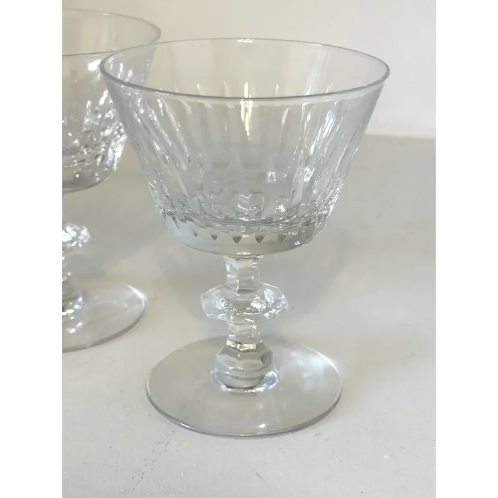 Vintage Empress Clear By Fostoria lot of 3 Champagne/Tall Sherbet Glass #146265